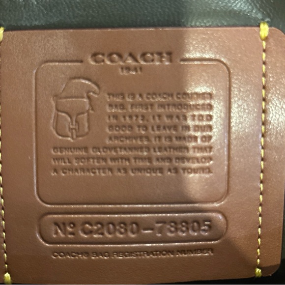 COACH 1941 Courier  Leather “Archive Collection” Shoulder Bag 78805 - Picture 8 of 9